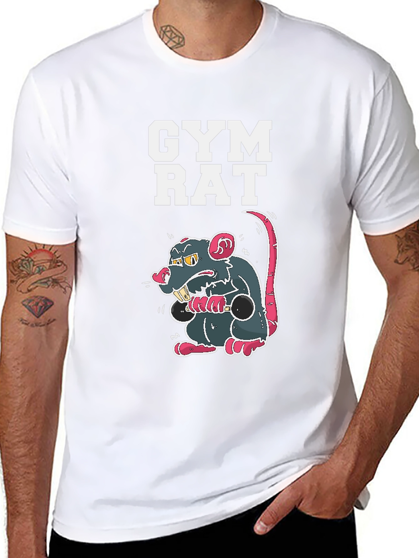 Gym Rat Graphic Tee - Black