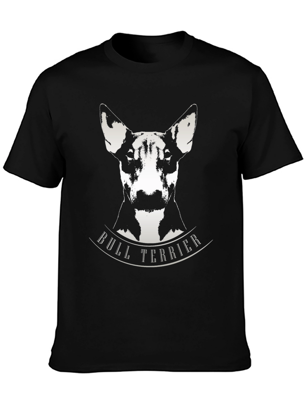 Bull Terrier Graphic Tee - Black Cotton T-Shirt