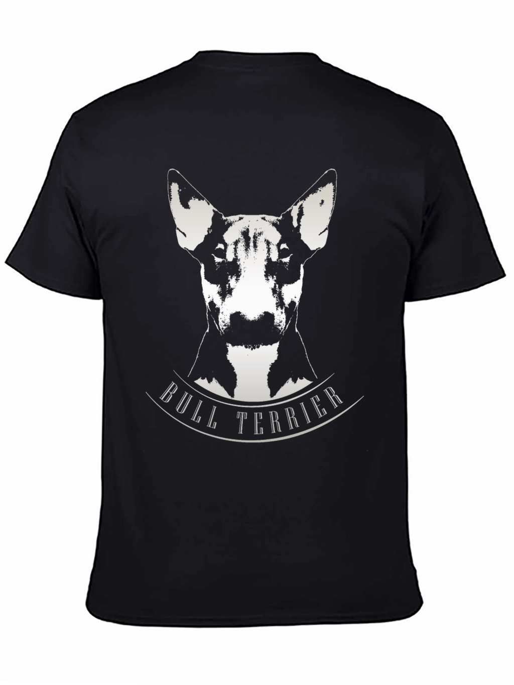 Bull Terrier Graphic Tee - Black Cotton T-Shirt