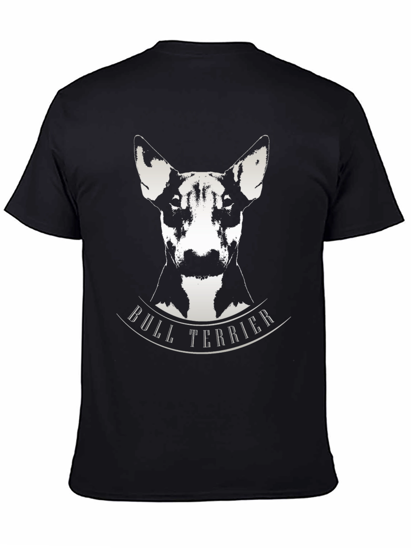 Bull Terrier Graphic Tee - Black Cotton T-Shirt