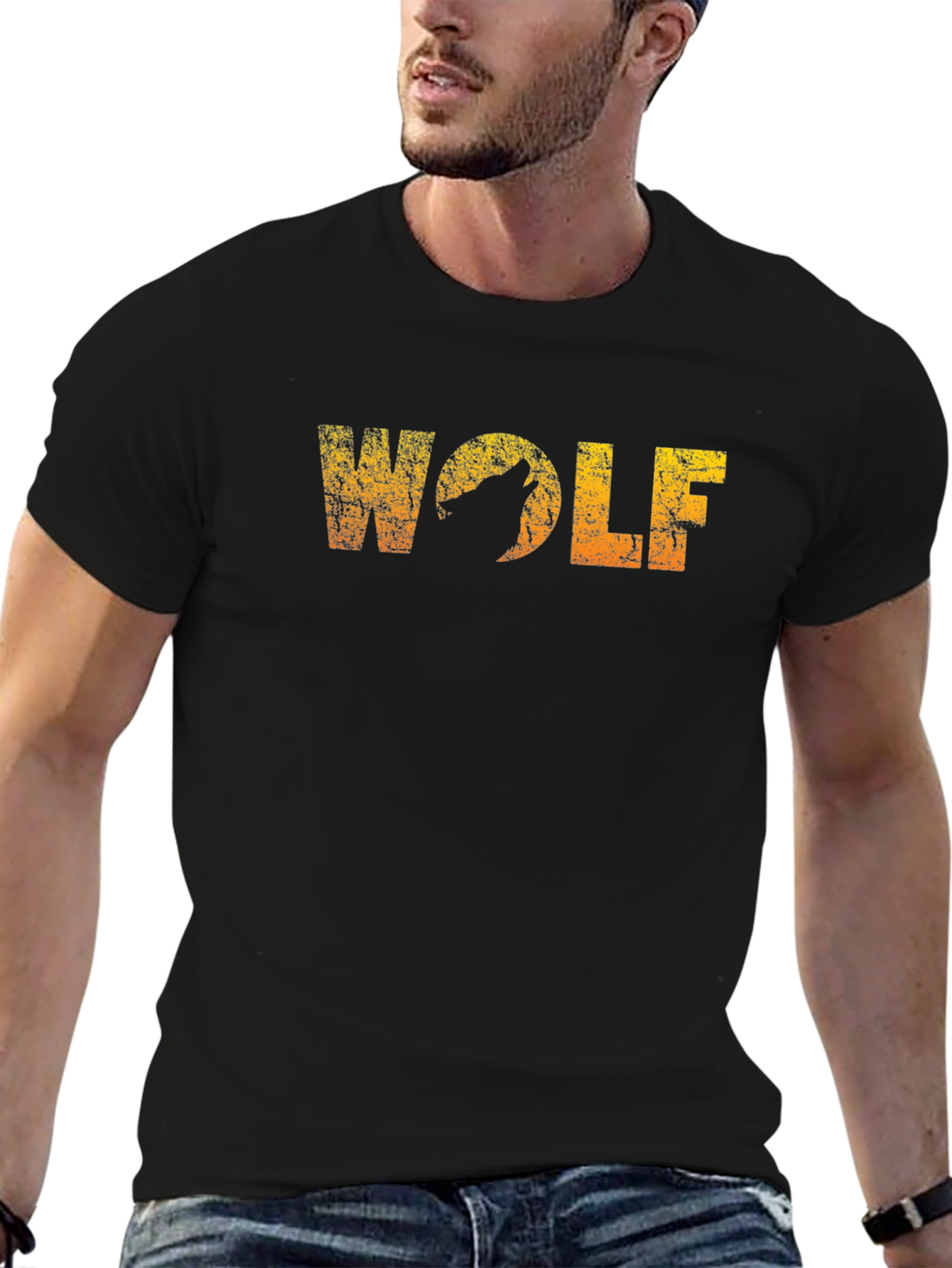 Wolf Graphic Black T-Shirt