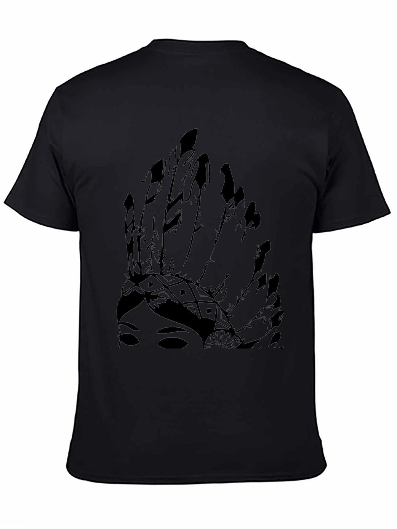 Native American Headdress Graphic Black Tee