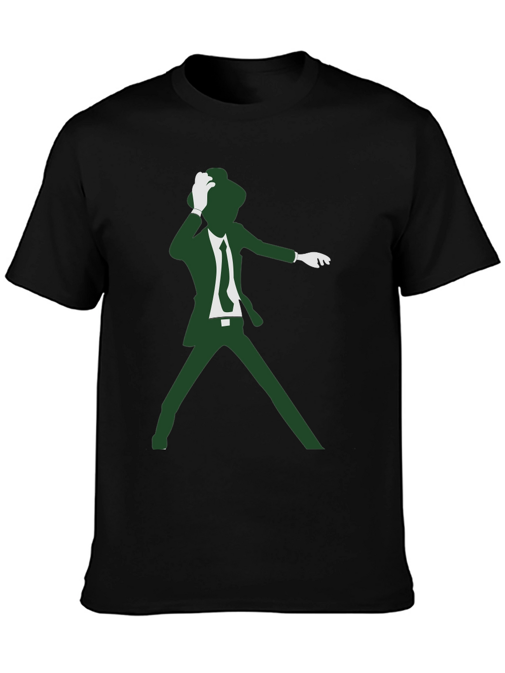 Retro Dancer Graphic Tee - Black Cotton T-Shirt