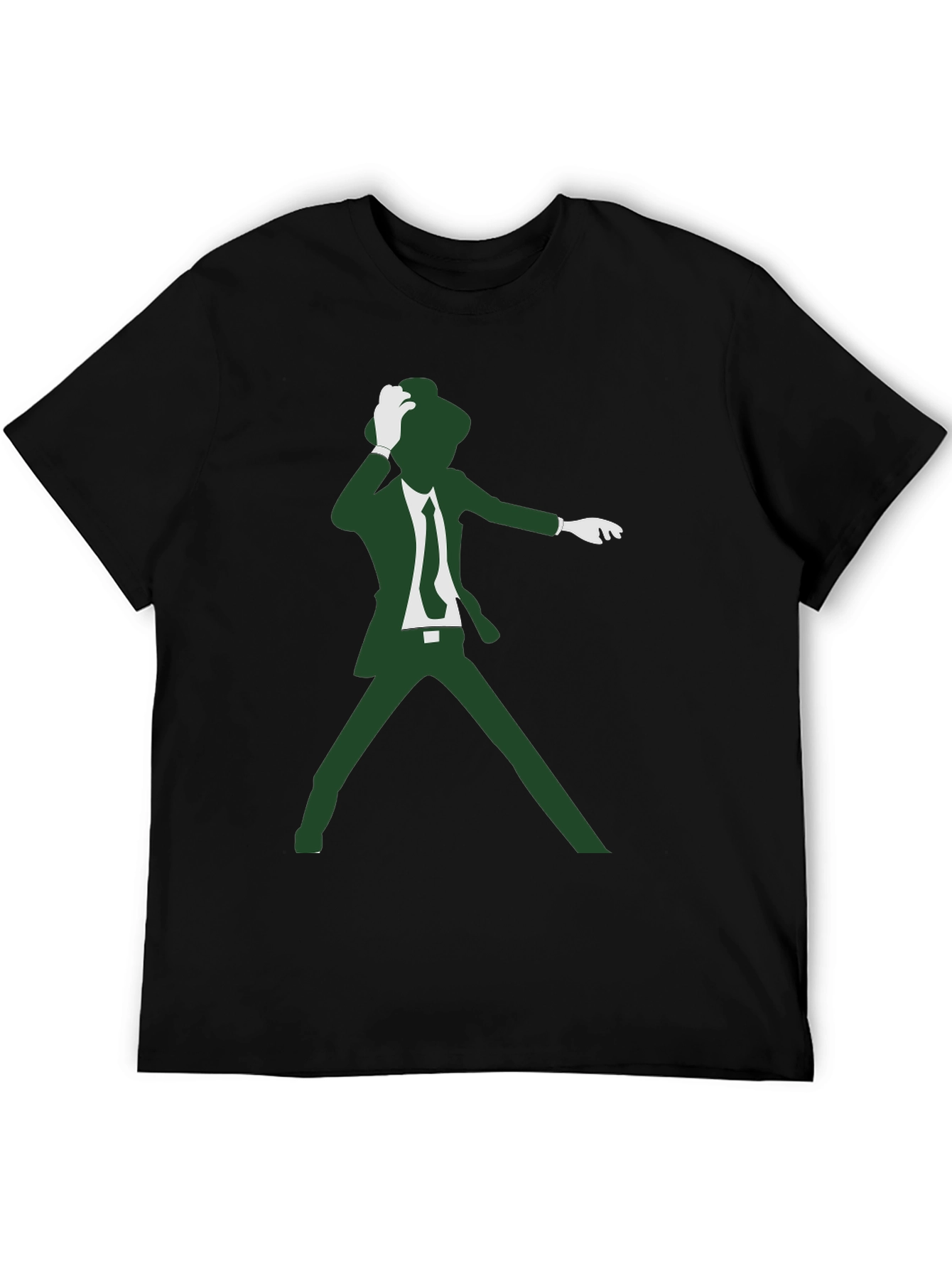 Retro Dancer Graphic Tee - Black Cotton T-Shirt