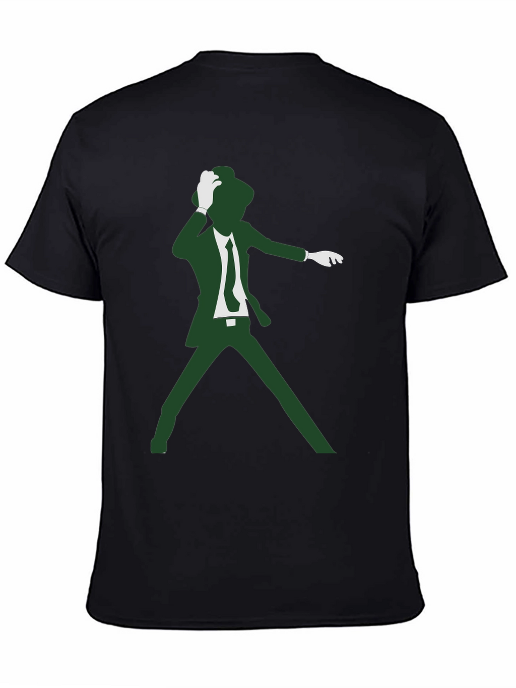 Retro Dancer Graphic Tee - Black Cotton T-Shirt