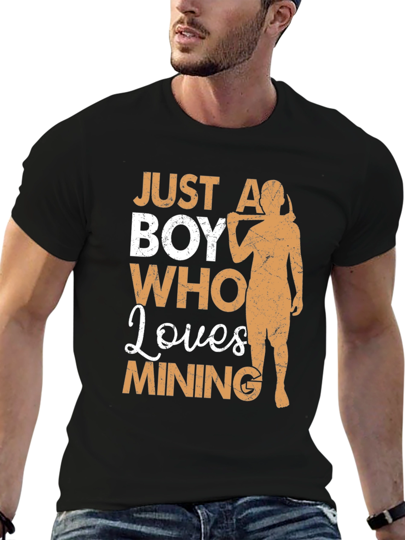 Mining Lover T-Shirt - Just A Boy Who Loves Mining
