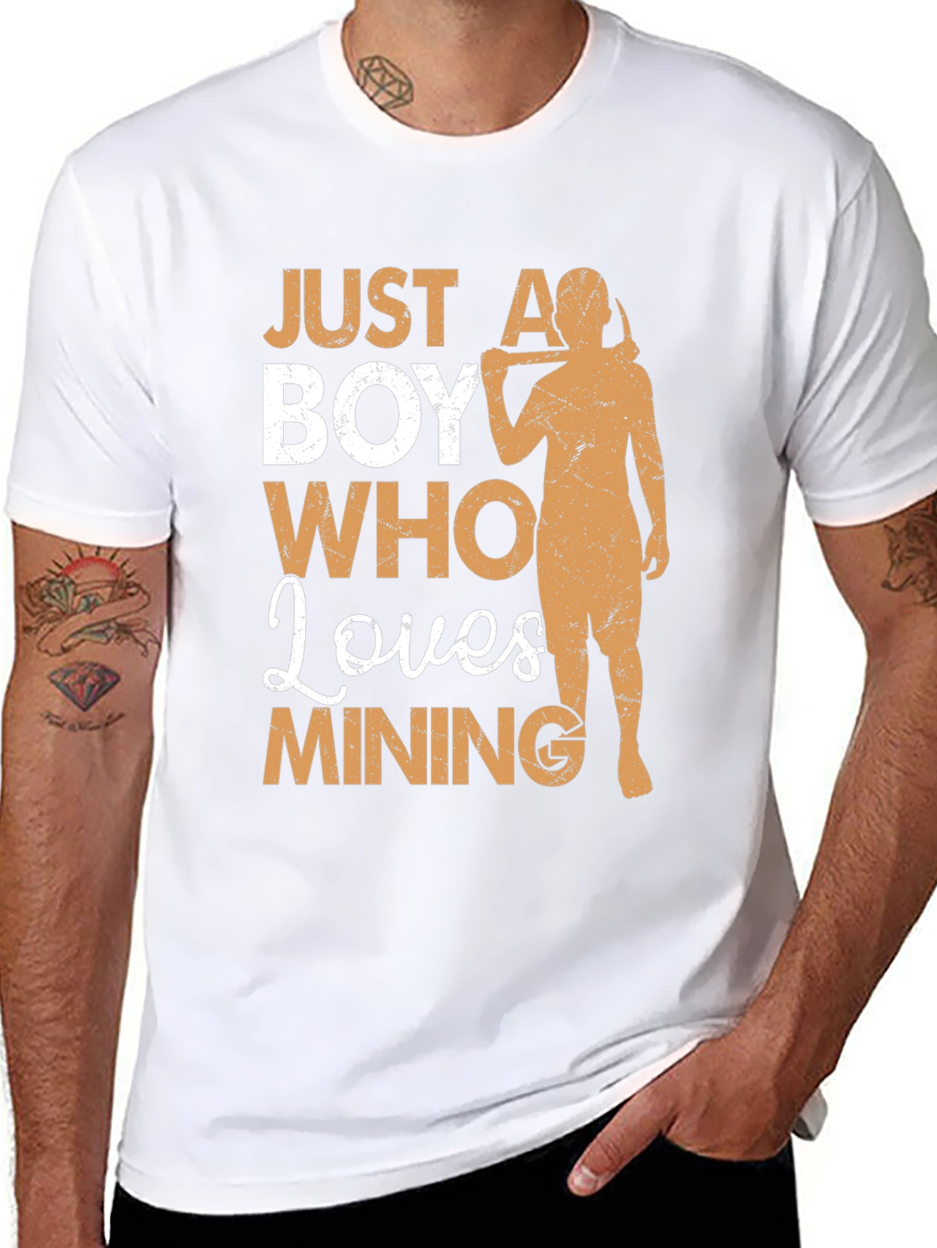 Mining Lover T-Shirt - Just A Boy Who Loves Mining