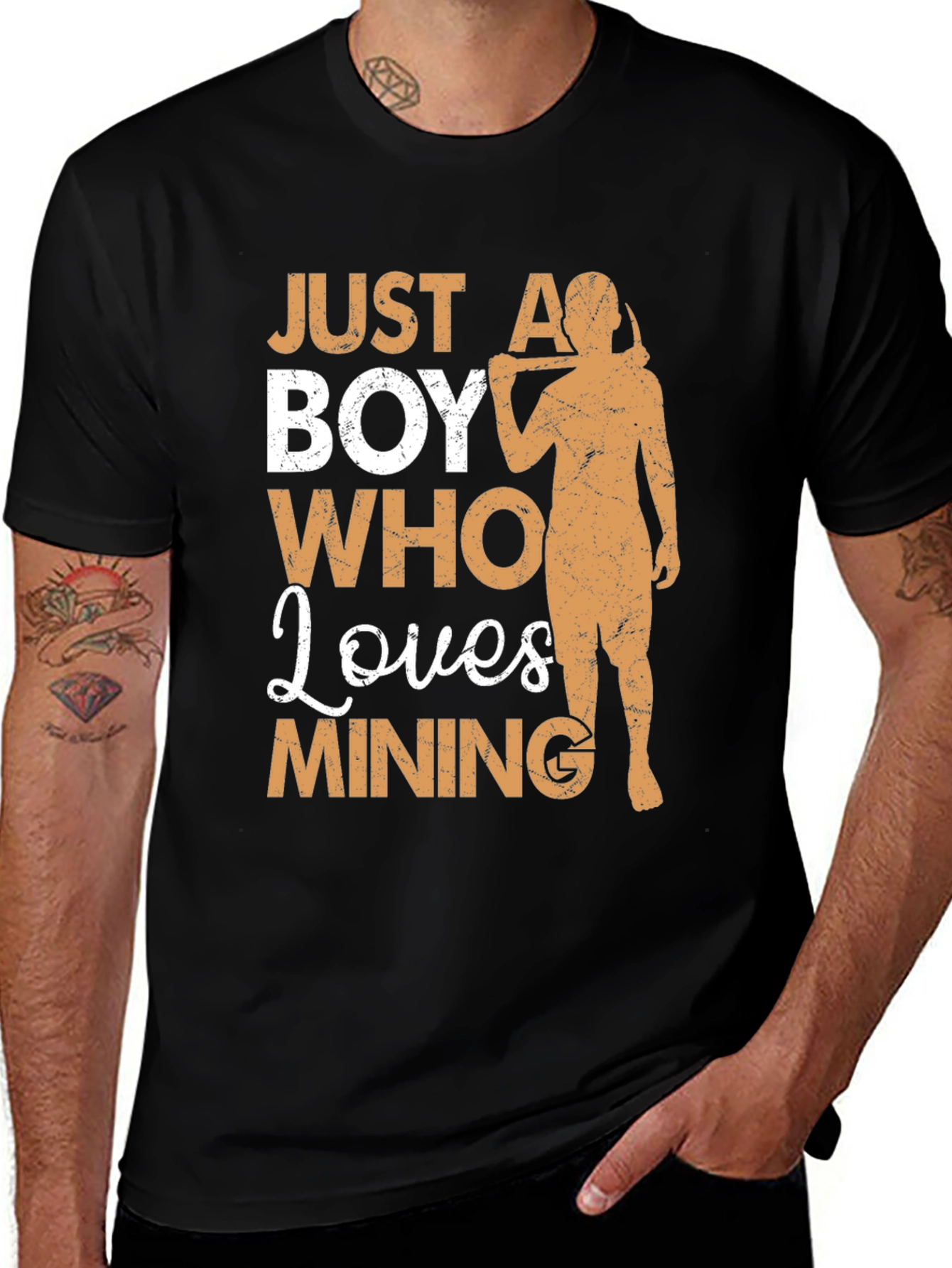 Mining Lover T-Shirt - Just A Boy Who Loves Mining