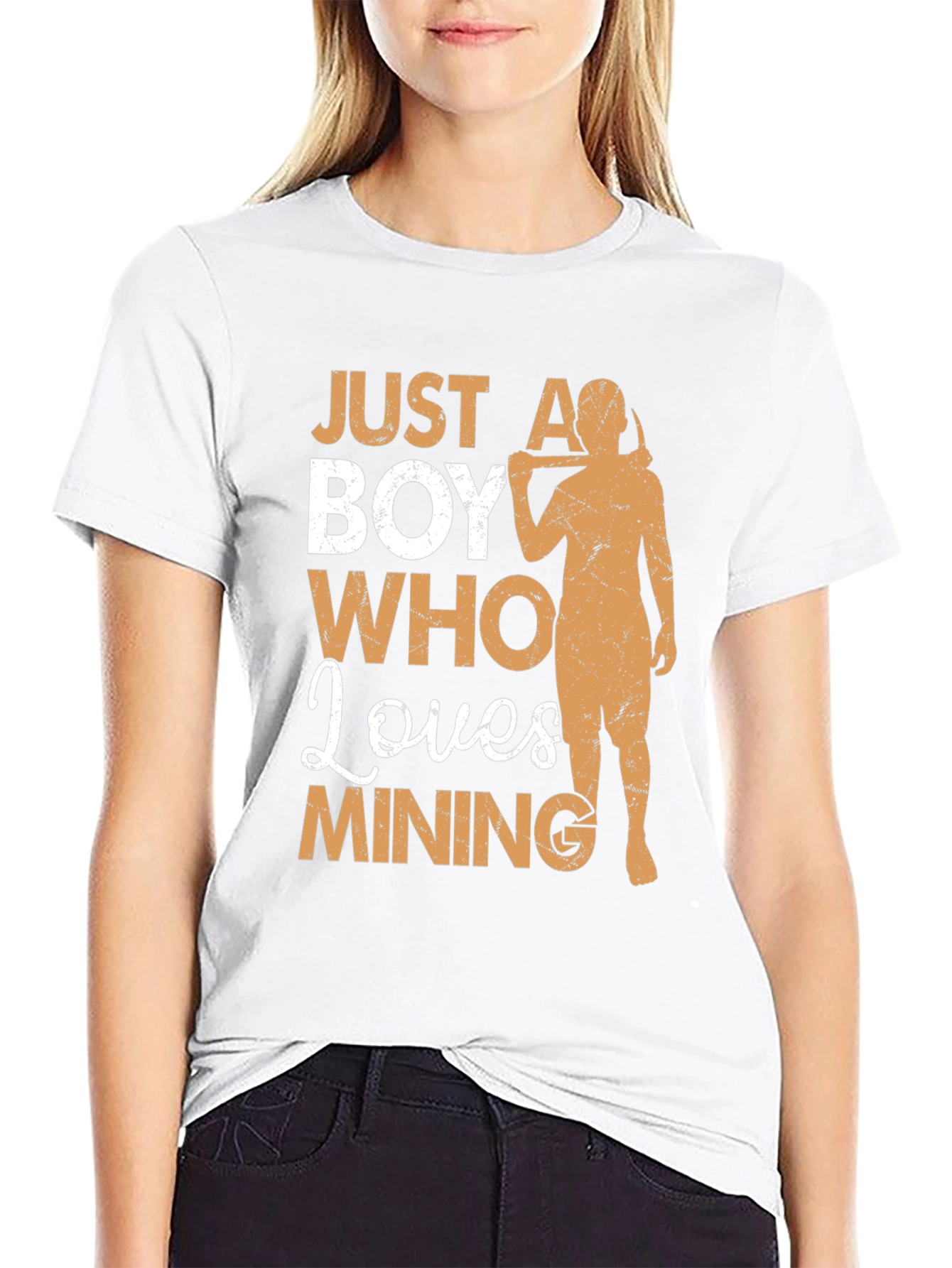 Mining Lover T-Shirt - Just A Boy Who Loves Mining