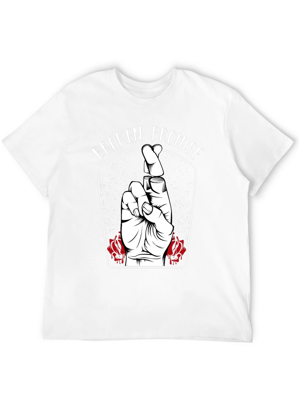 Broken Promise Graphic Print T-Shirt - Black