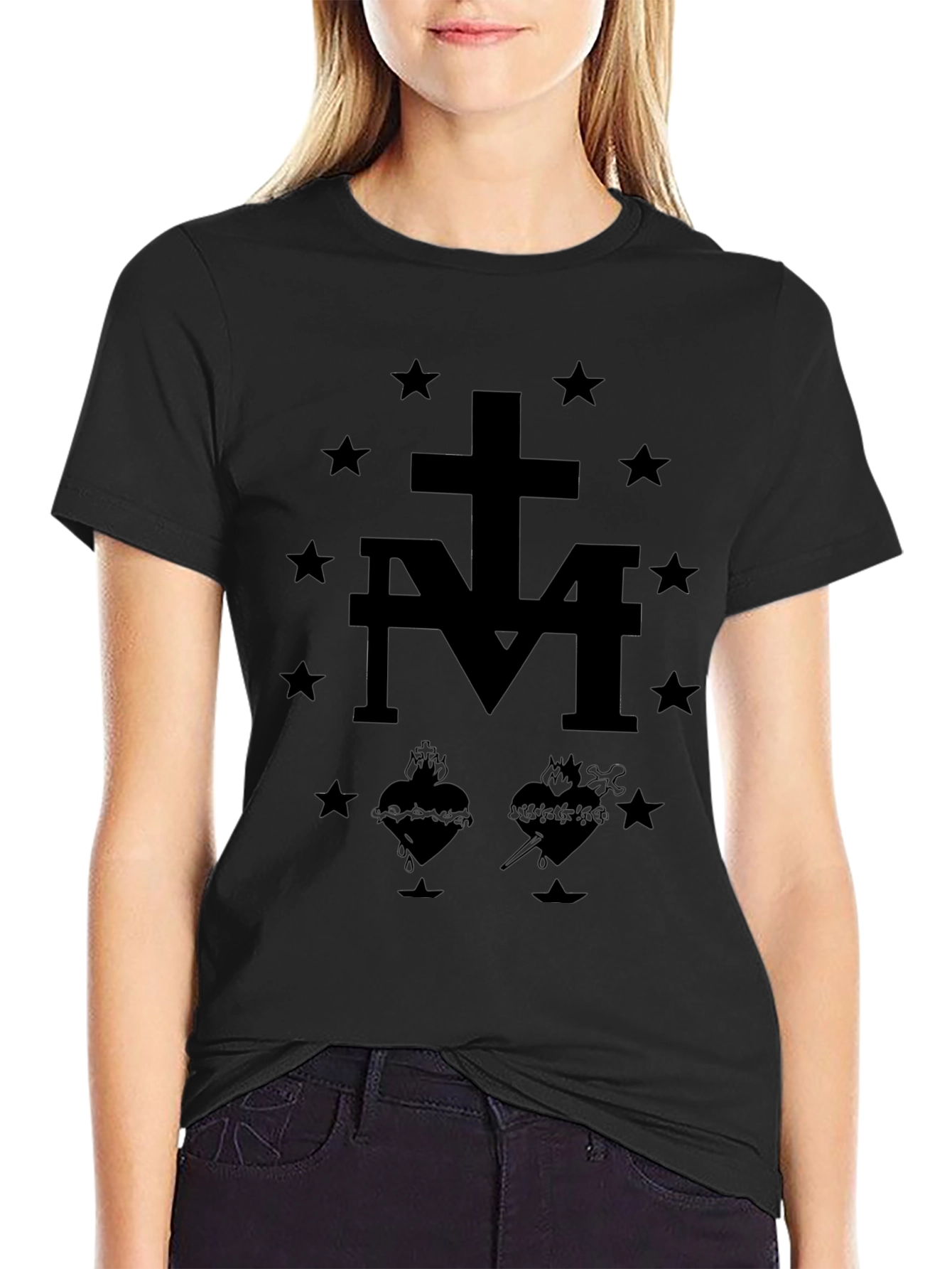 Graphic Print Black T-Shirt for Men
