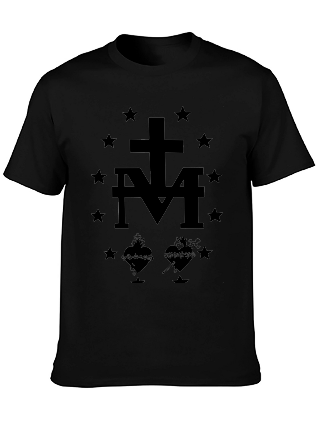 Graphic Print Black T-Shirt for Men