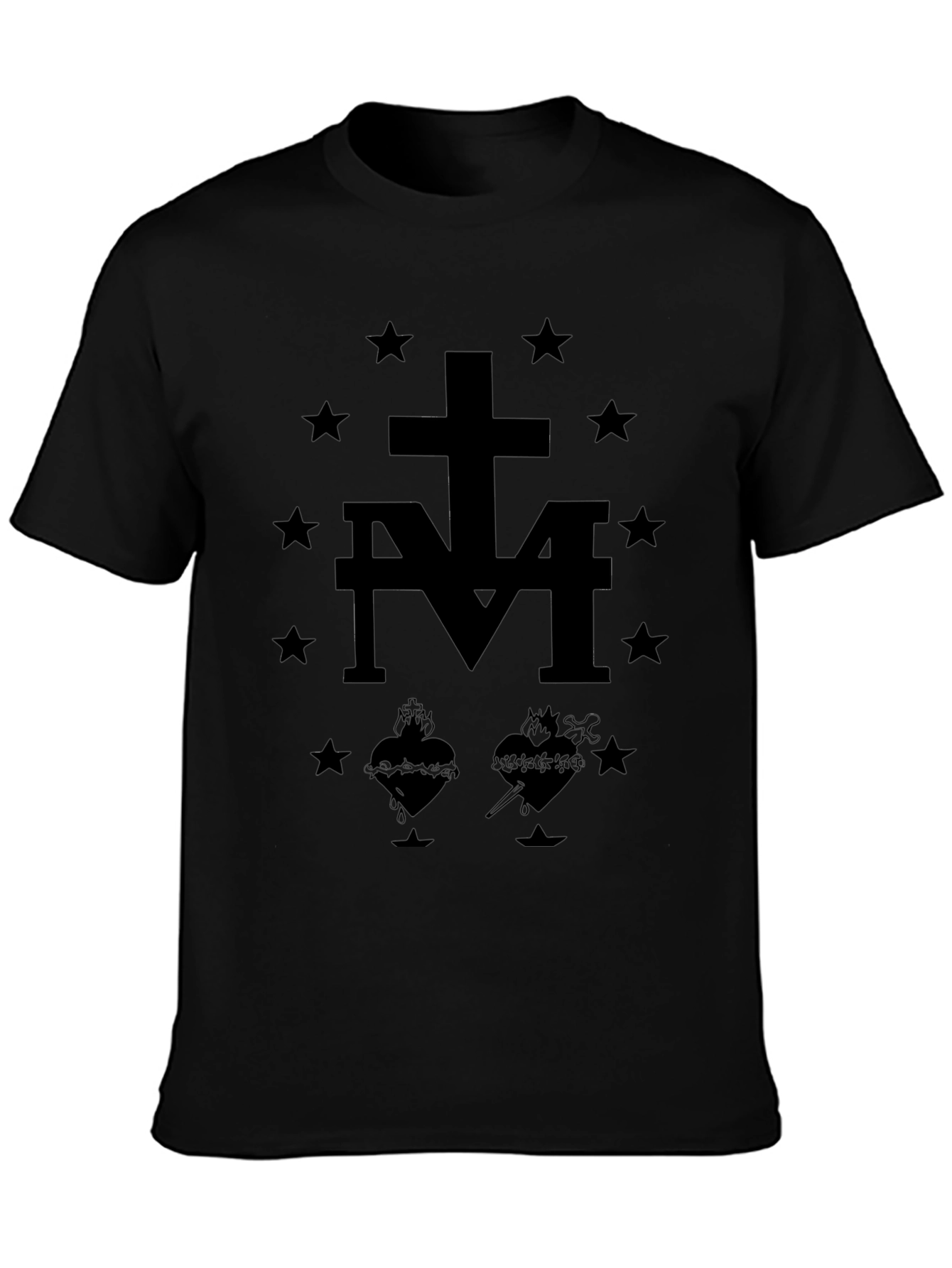 Graphic Print Black T-Shirt for Men