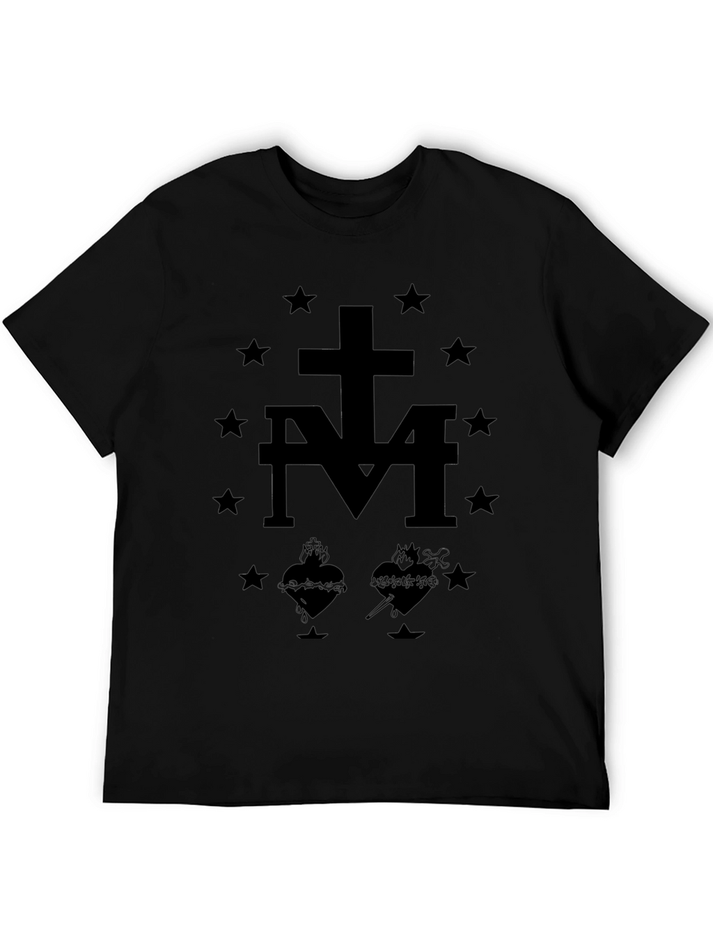 Graphic Print Black T-Shirt for Men