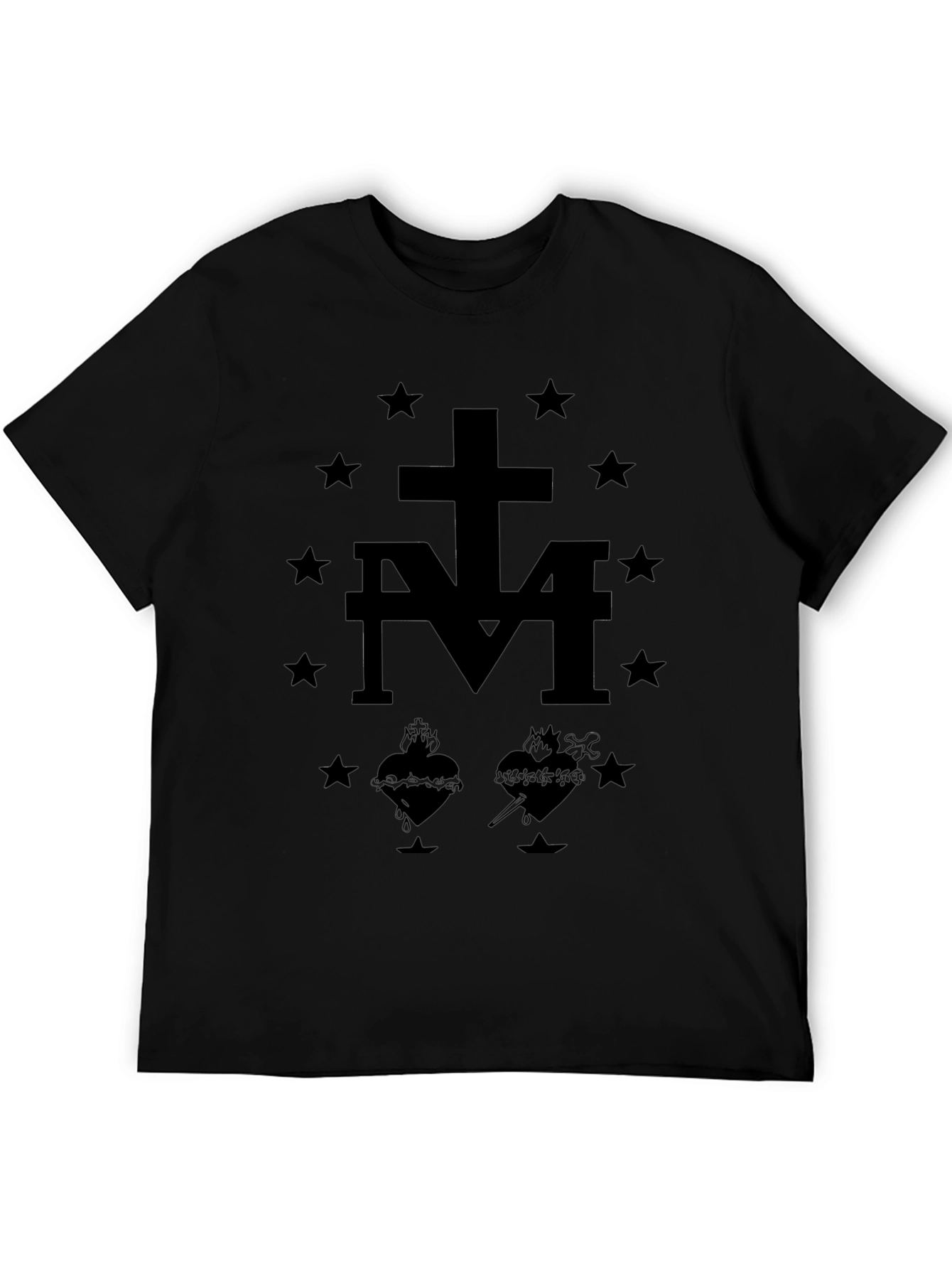 Graphic Print Black T-Shirt for Men