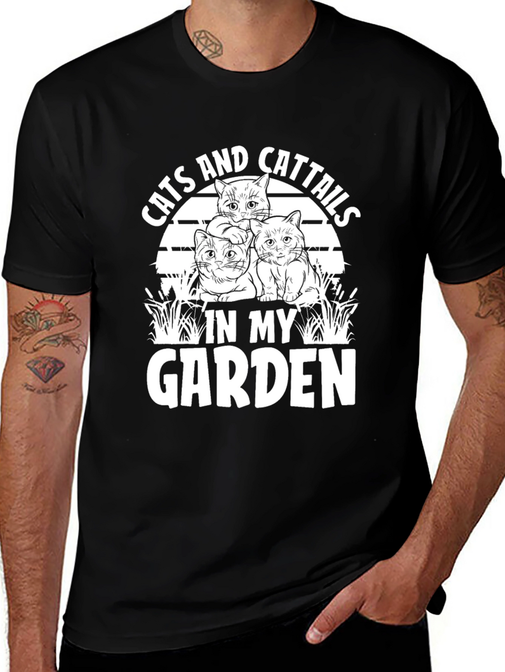 Cats & Cattails Garden T-Shirt