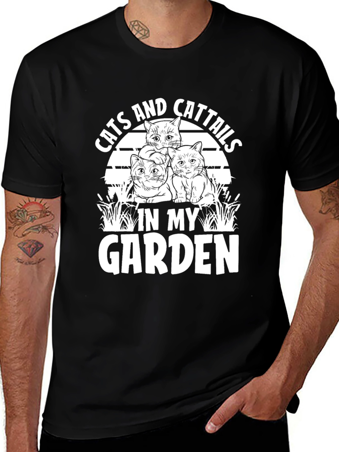 Cats & Cattails Garden T-Shirt