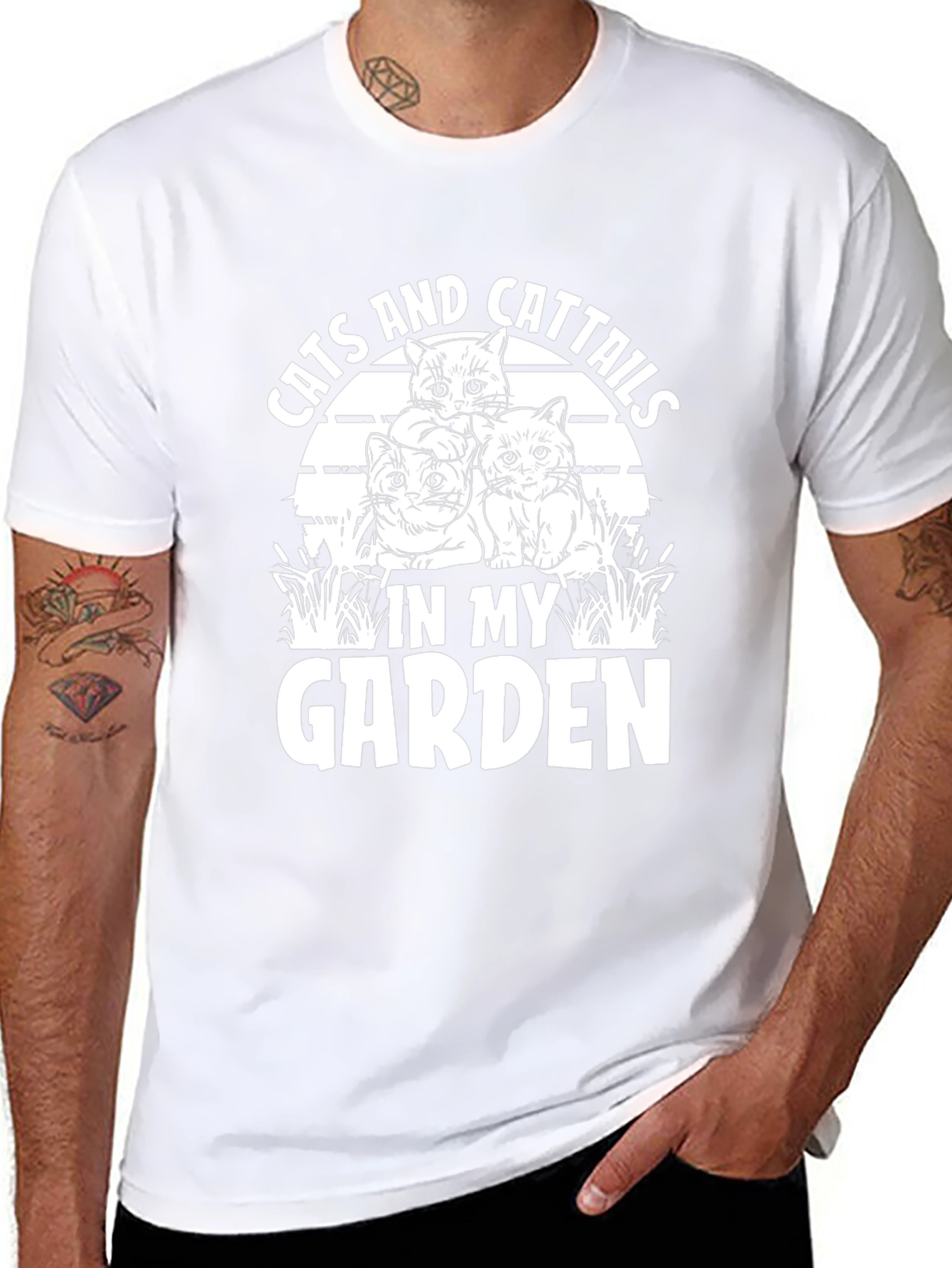 Cats & Cattails Garden T-Shirt
