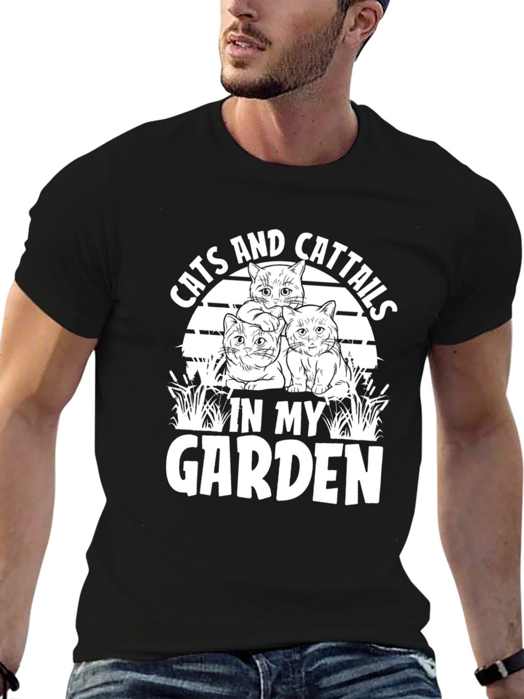 Cats & Cattails Garden T-Shirt