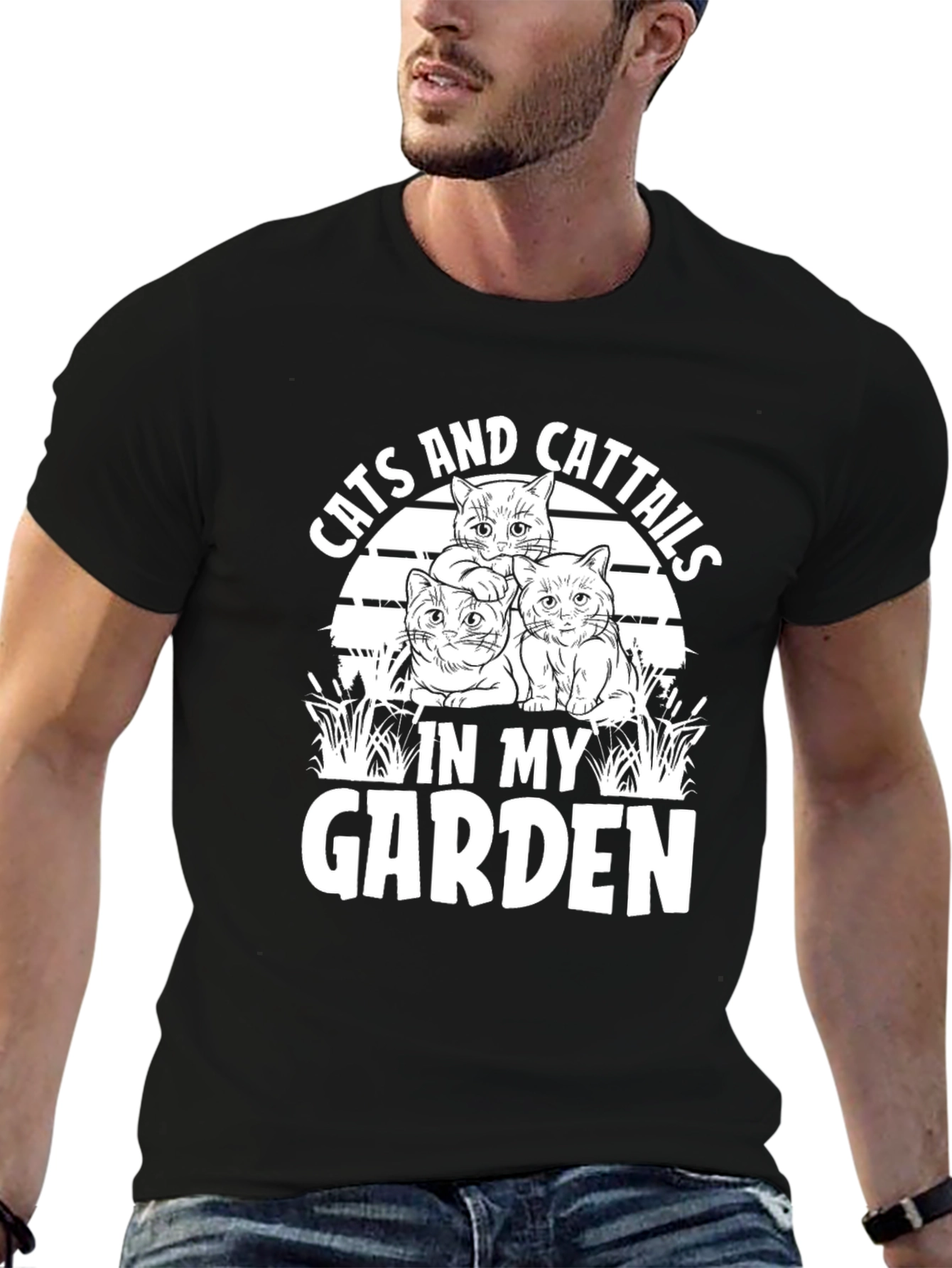 Cats & Cattails Garden T-Shirt