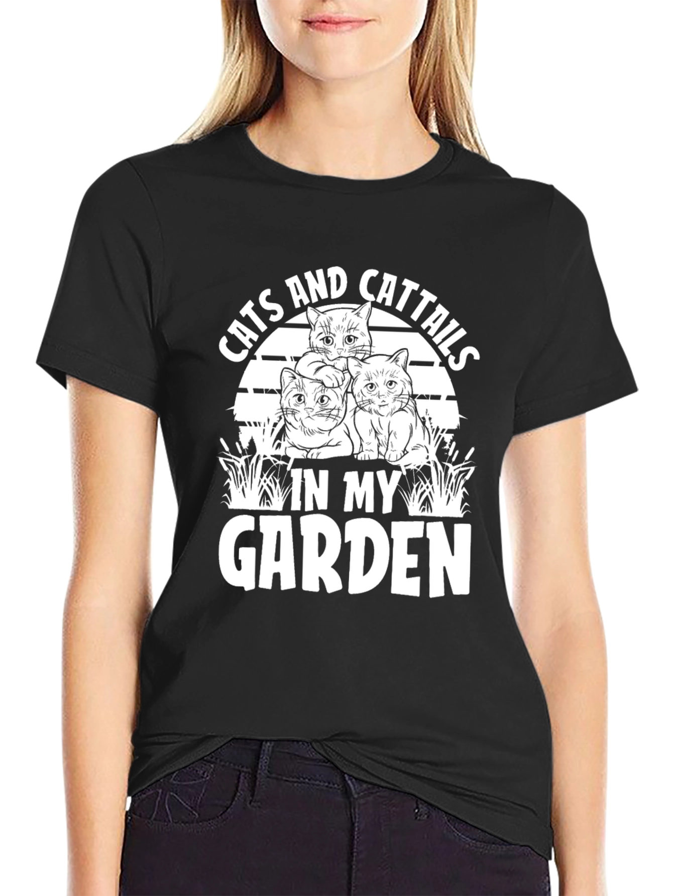 Cats & Cattails Garden T-Shirt