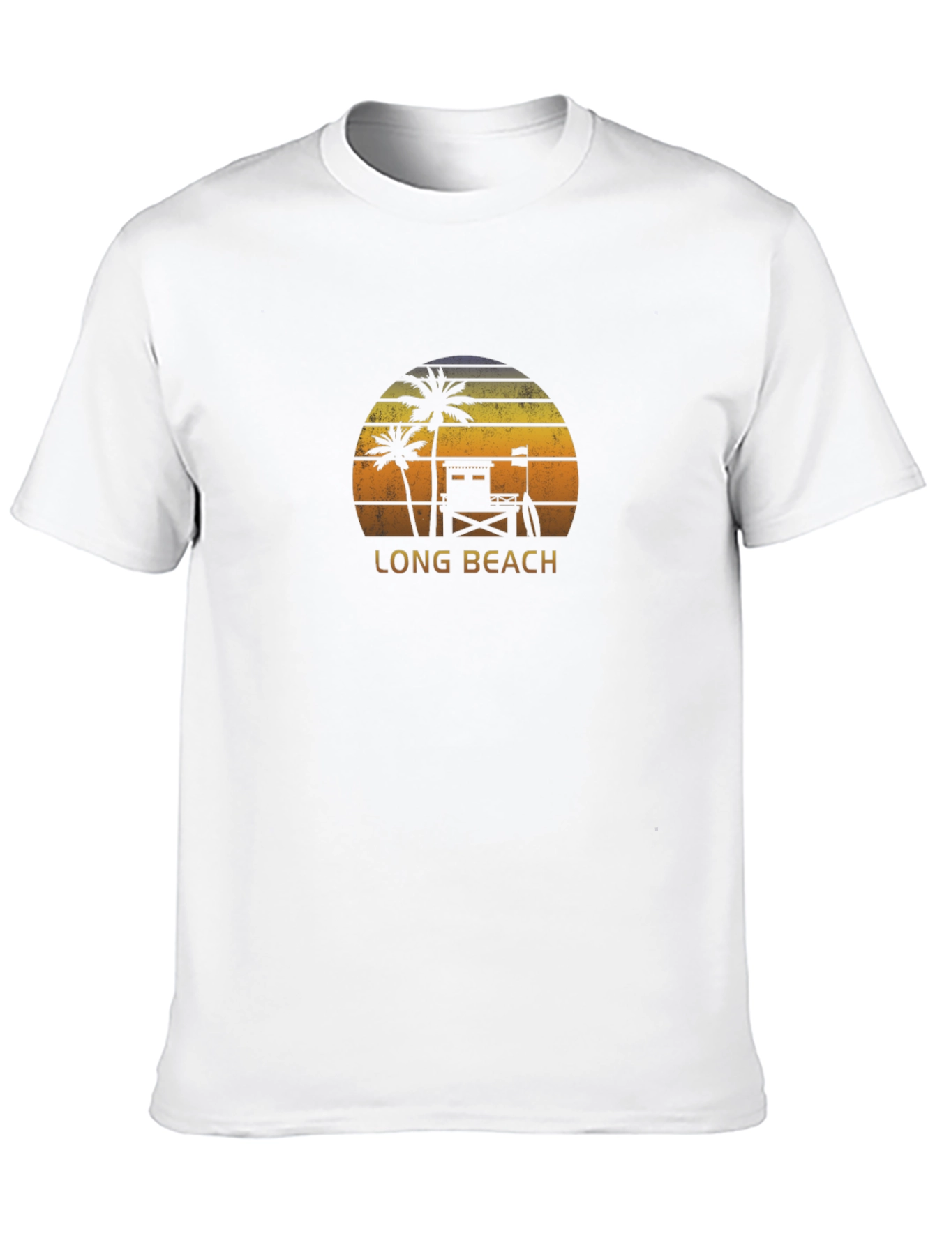 Long Beach Sunset Graphic Tee - Black