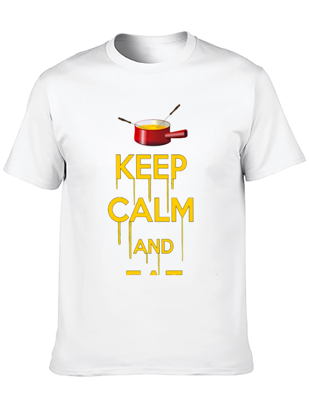 Keep Calm and Fondue Black T-Shirt