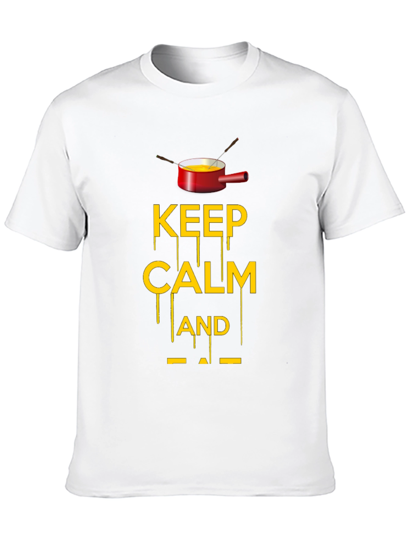 Keep Calm and Fondue Black T-Shirt