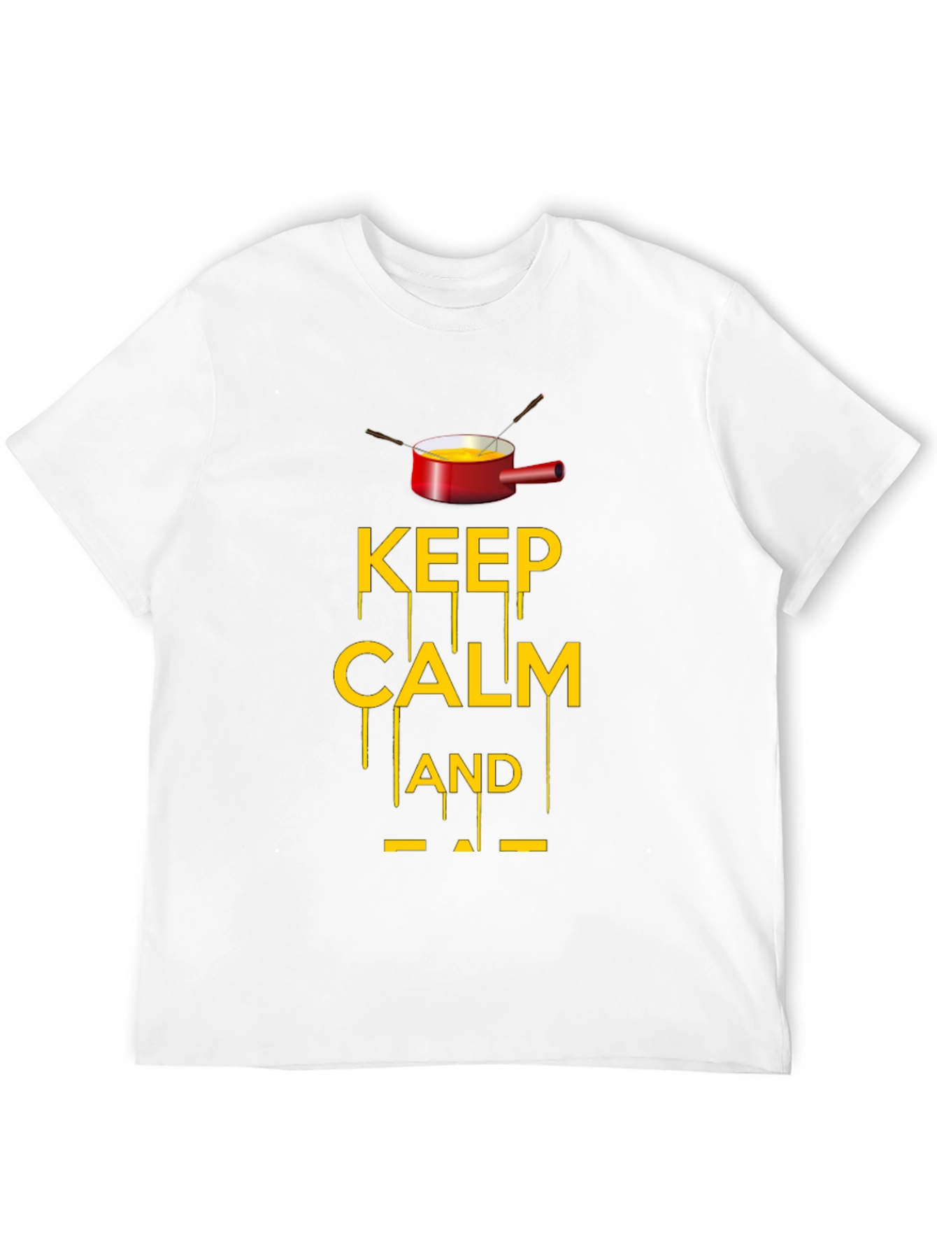 Keep Calm and Fondue Black T-Shirt