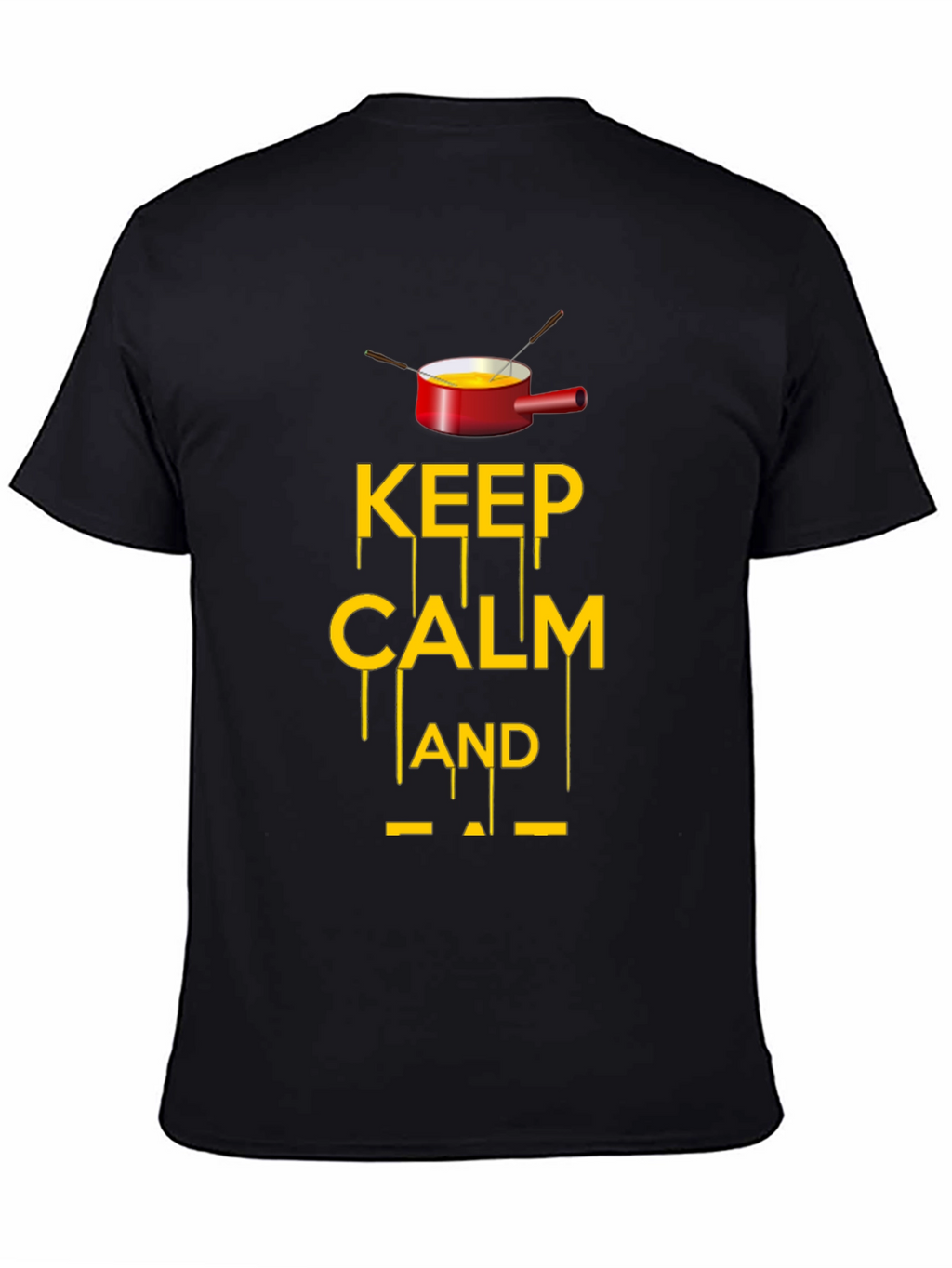 Keep Calm and Fondue Black T-Shirt