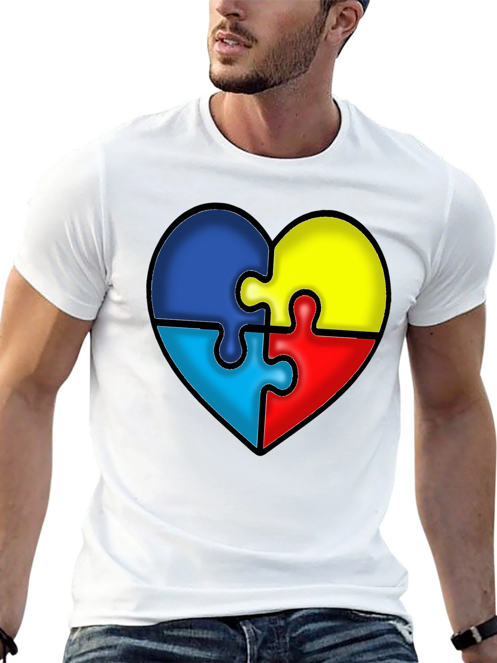 Autism Awareness Puzzle Heart T-Shirt