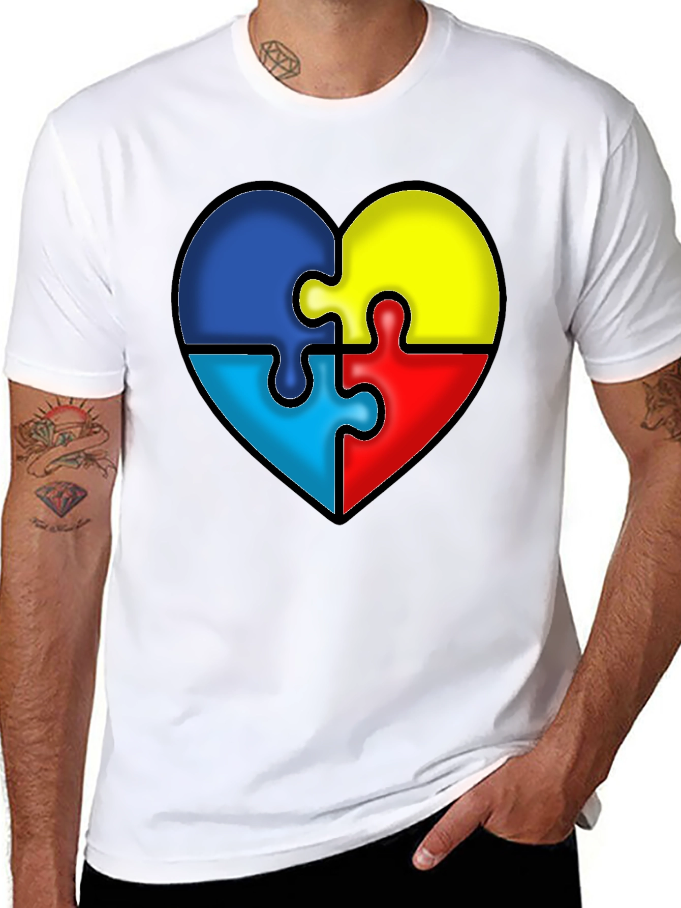 Autism Awareness Puzzle Heart T-Shirt