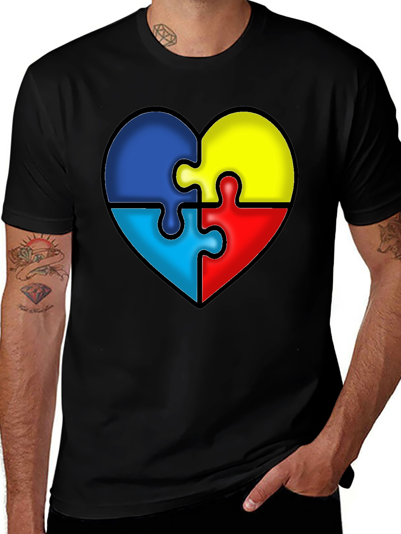 Autism Awareness Puzzle Heart T-Shirt