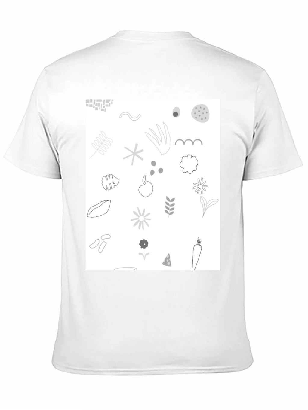 Nature Pattern Black T-Shirt