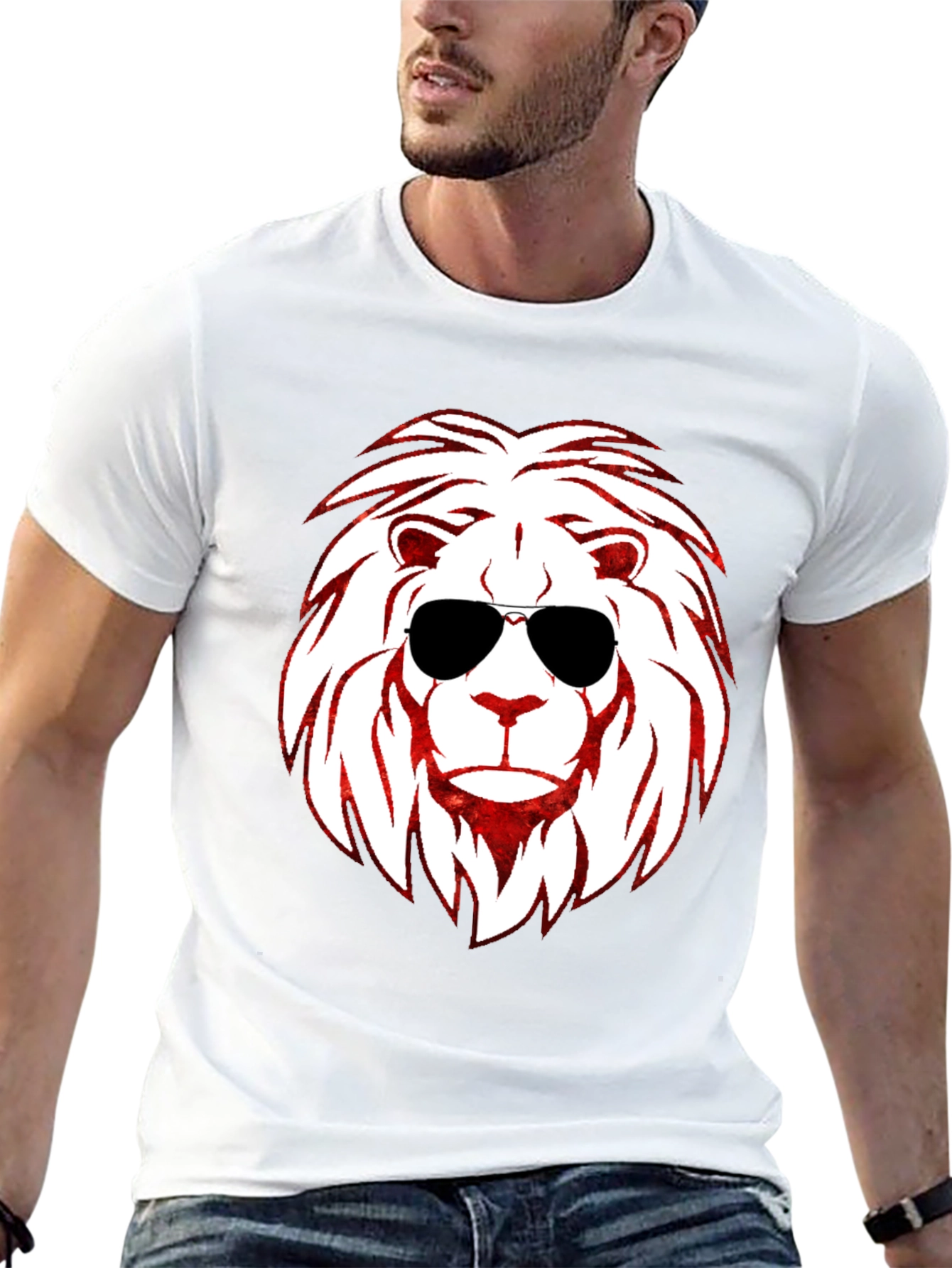 Cool Lion Graphic T-Shirt - Black Cotton Tee