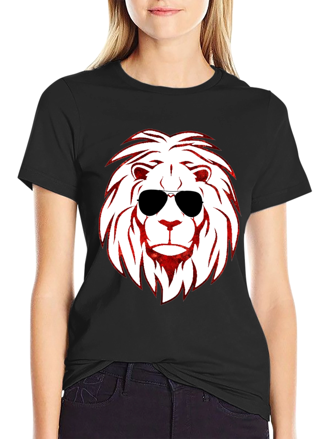 Cool Lion Graphic T-Shirt - Black Cotton Tee