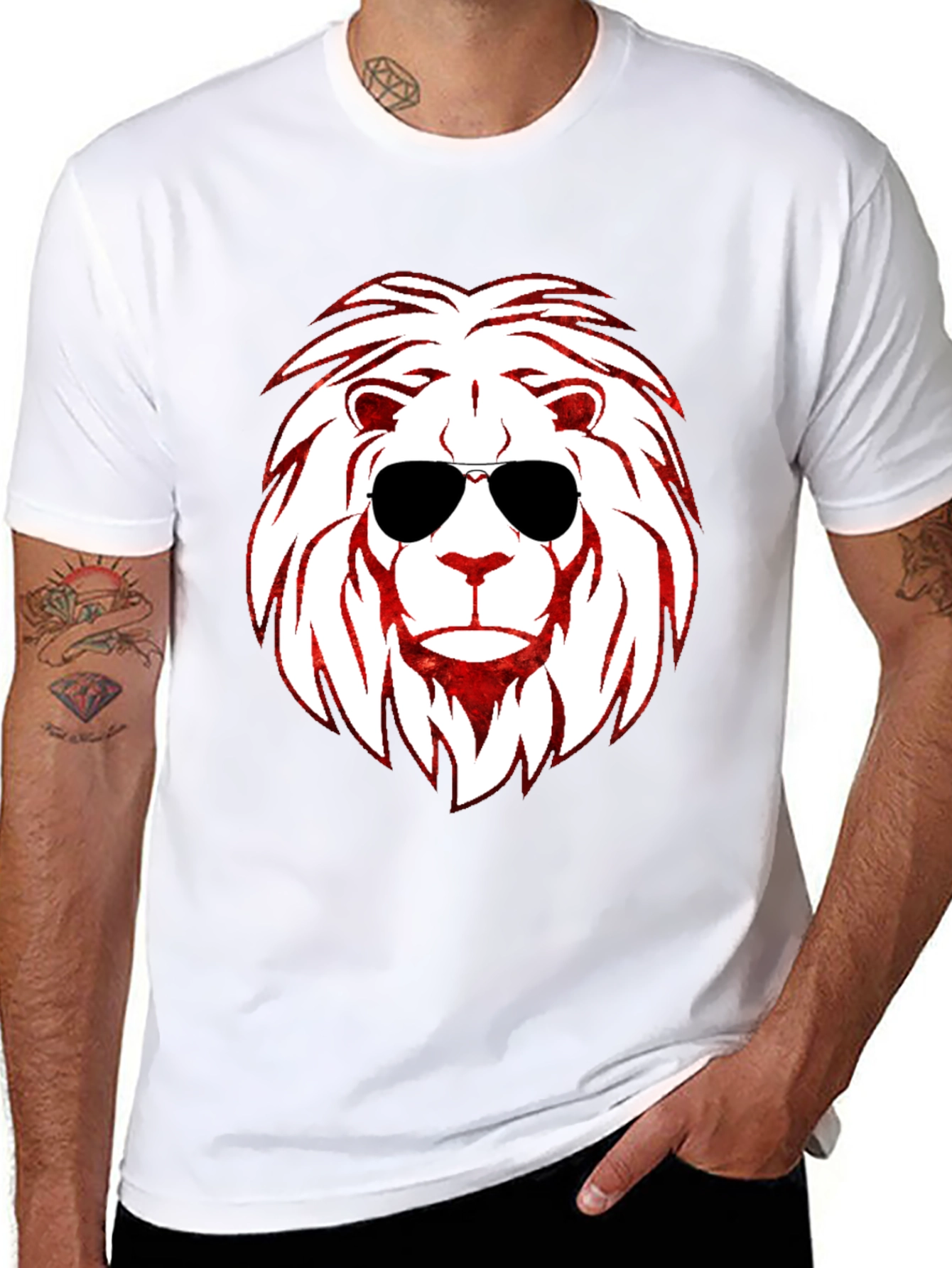 Cool Lion Graphic T-Shirt - Black Cotton Tee
