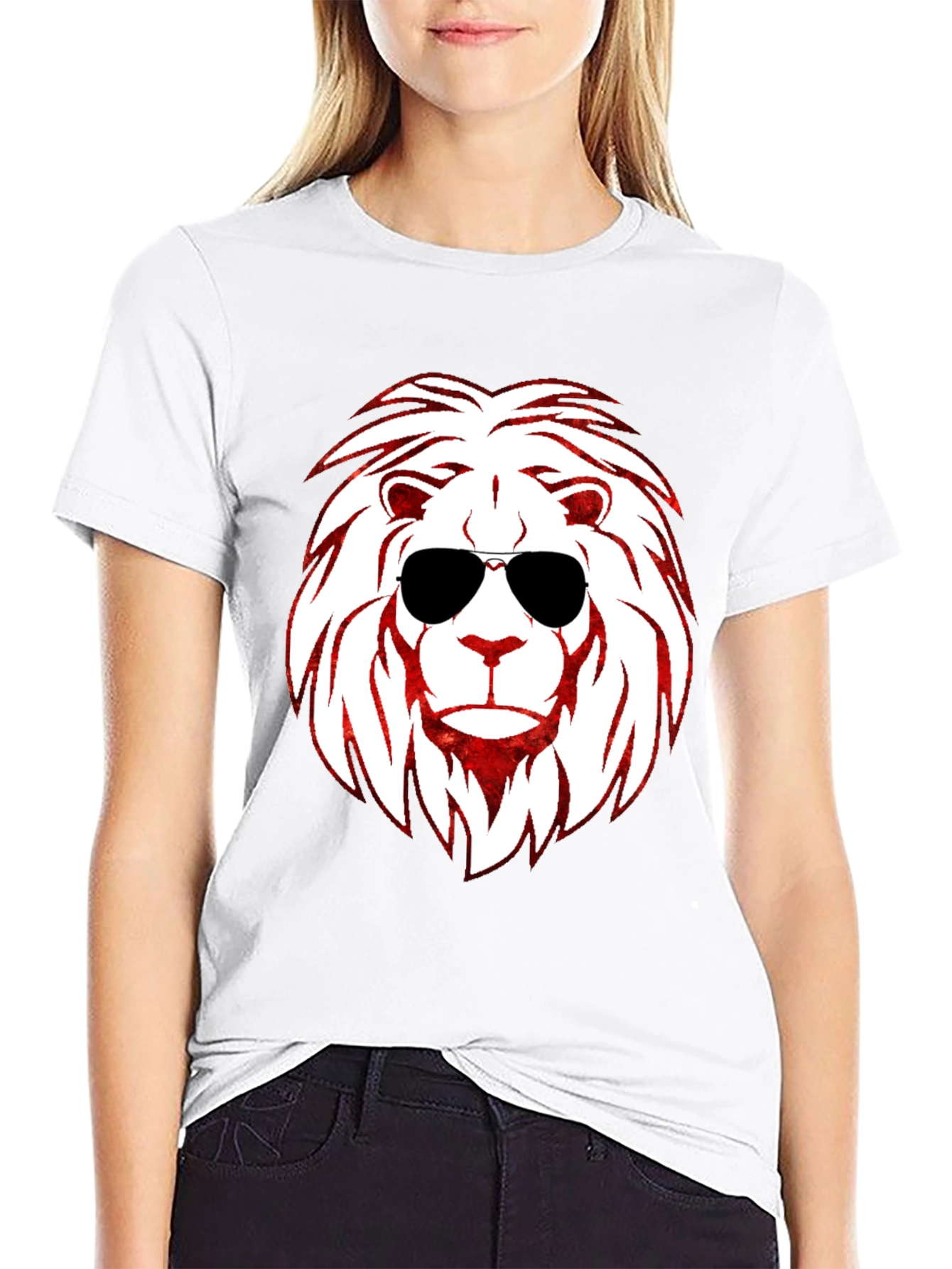 Cool Lion Graphic T-Shirt - Black Cotton Tee