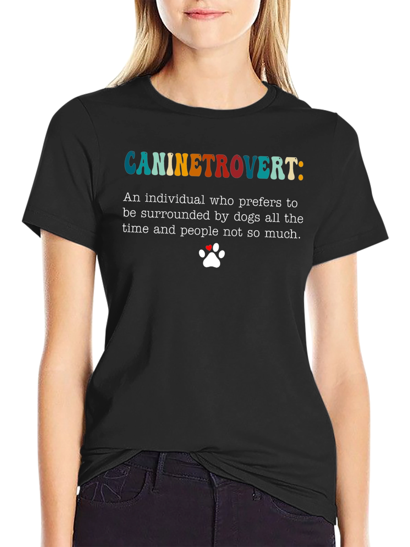 Caninetrovert T-Shirt - Dog Lover Introvert Tee