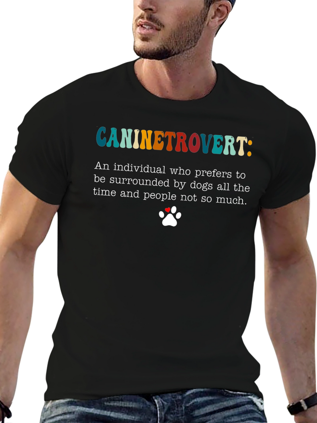 Caninetrovert T-Shirt - Dog Lover Introvert Tee