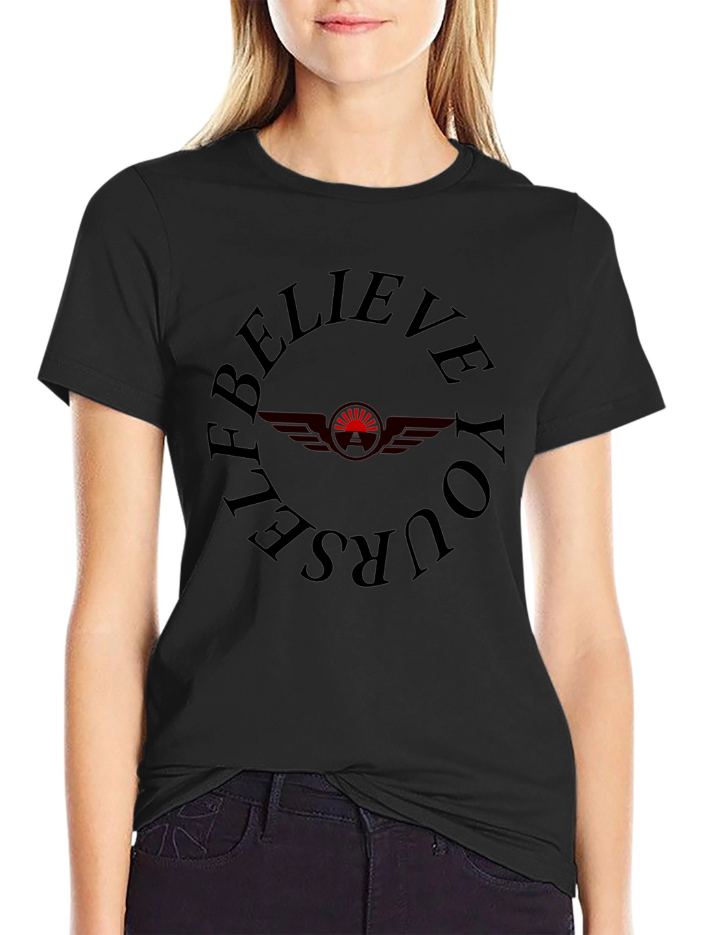 Believe Yourself Graphic Tee - Black