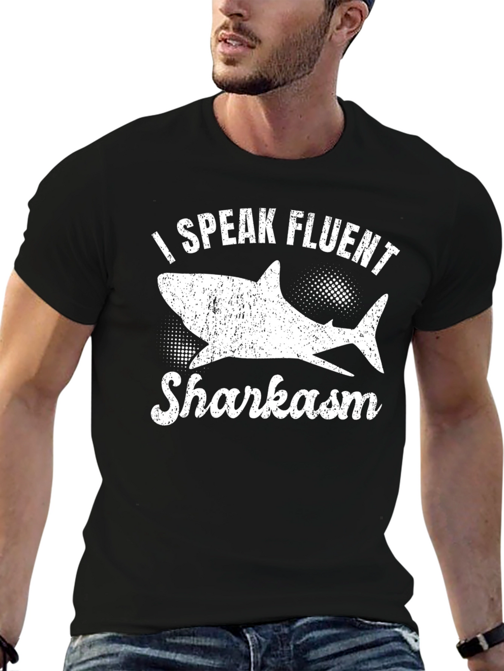 Fluent Sharkasm Graphic T-Shirt