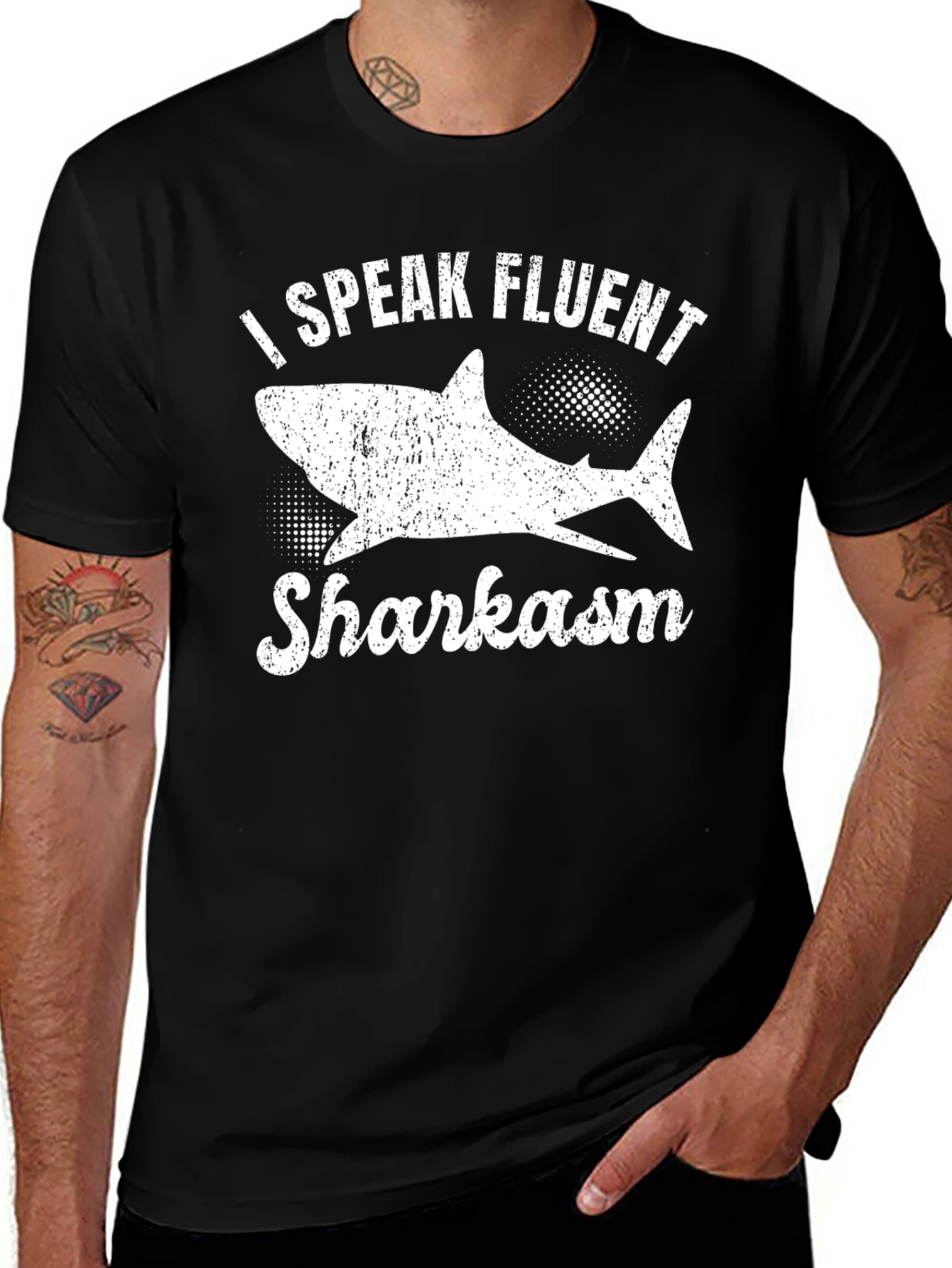Fluent Sharkasm Graphic T-Shirt