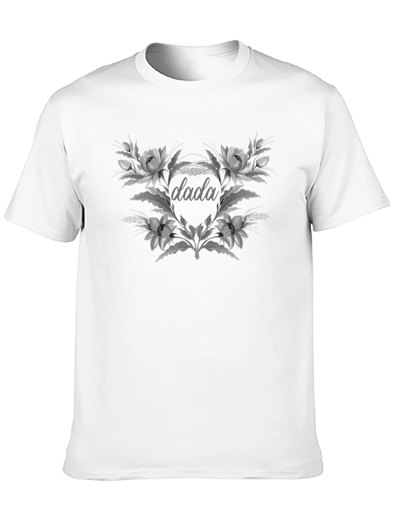 Dada Floral Graphic Tee - Trendy Unisex Cotton Shirt