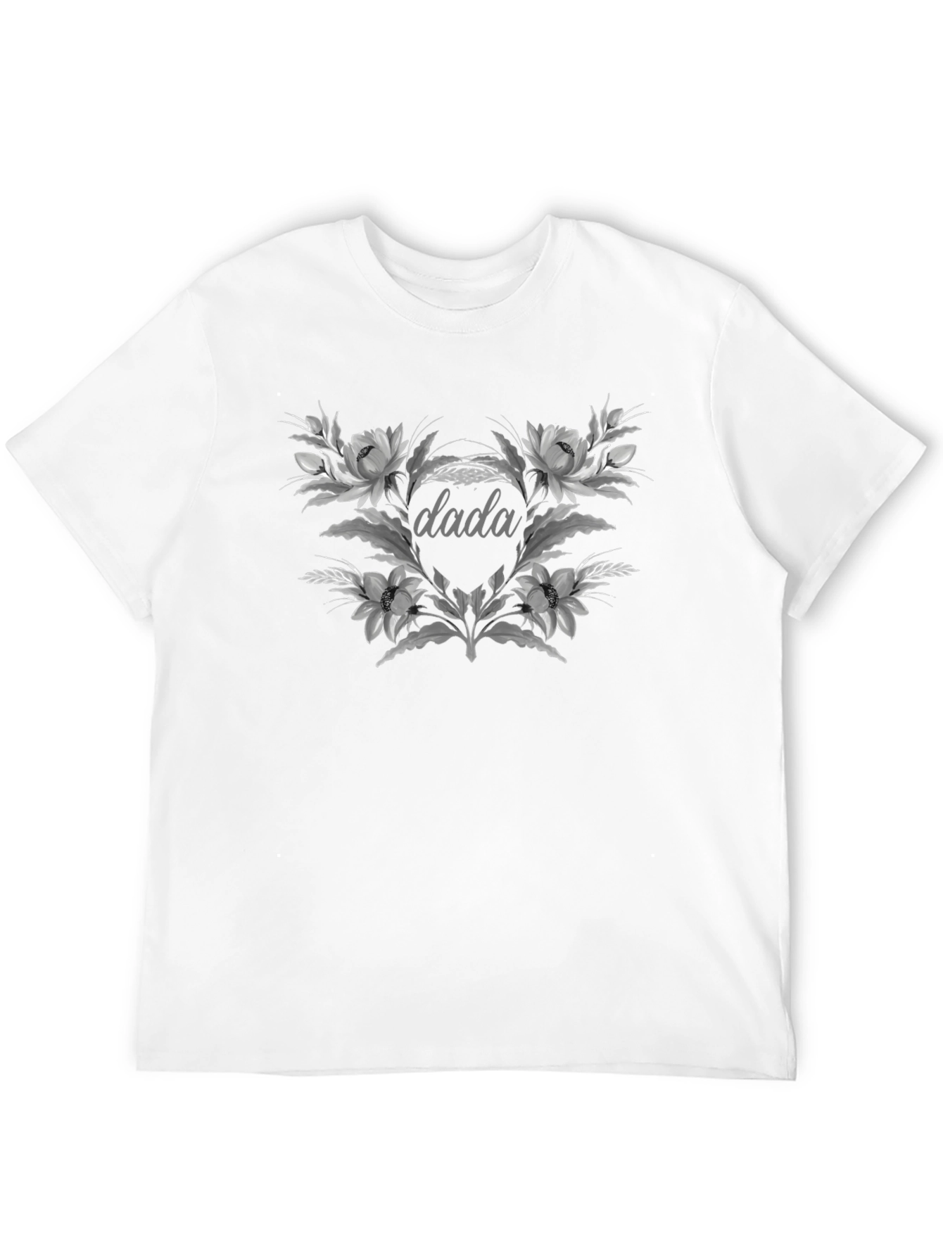 Dada Floral Graphic Tee - Trendy Unisex Cotton Shirt