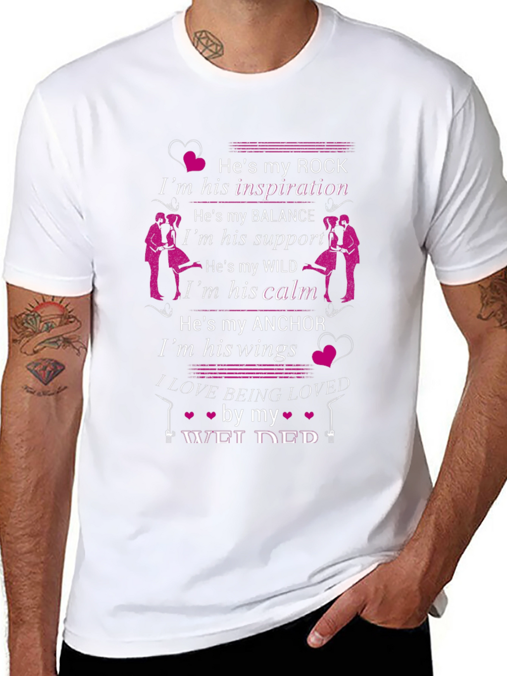 Welders Wife T-Shirt - Hes My Rock Tee