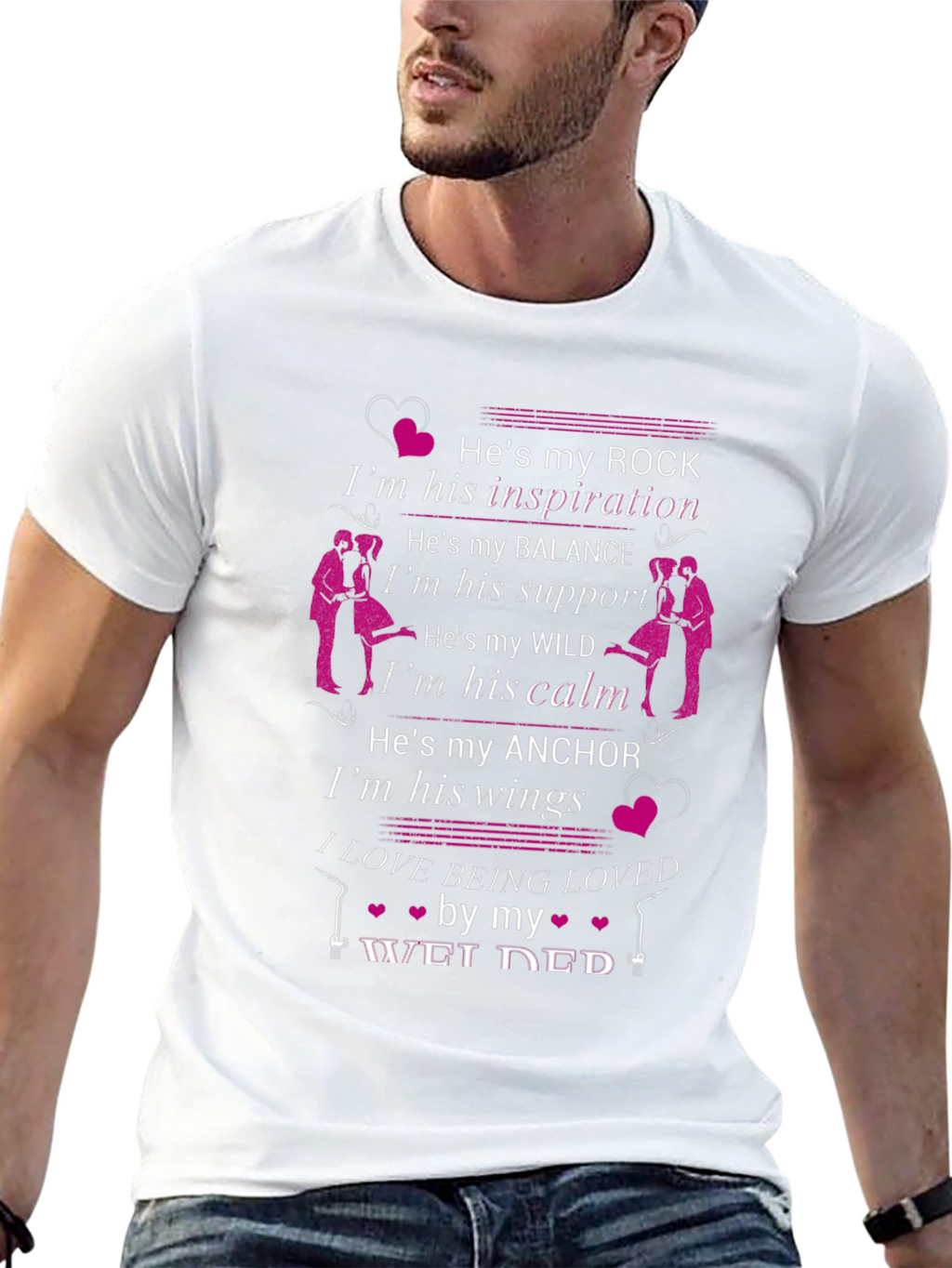Welders Wife T-Shirt - Hes My Rock Tee