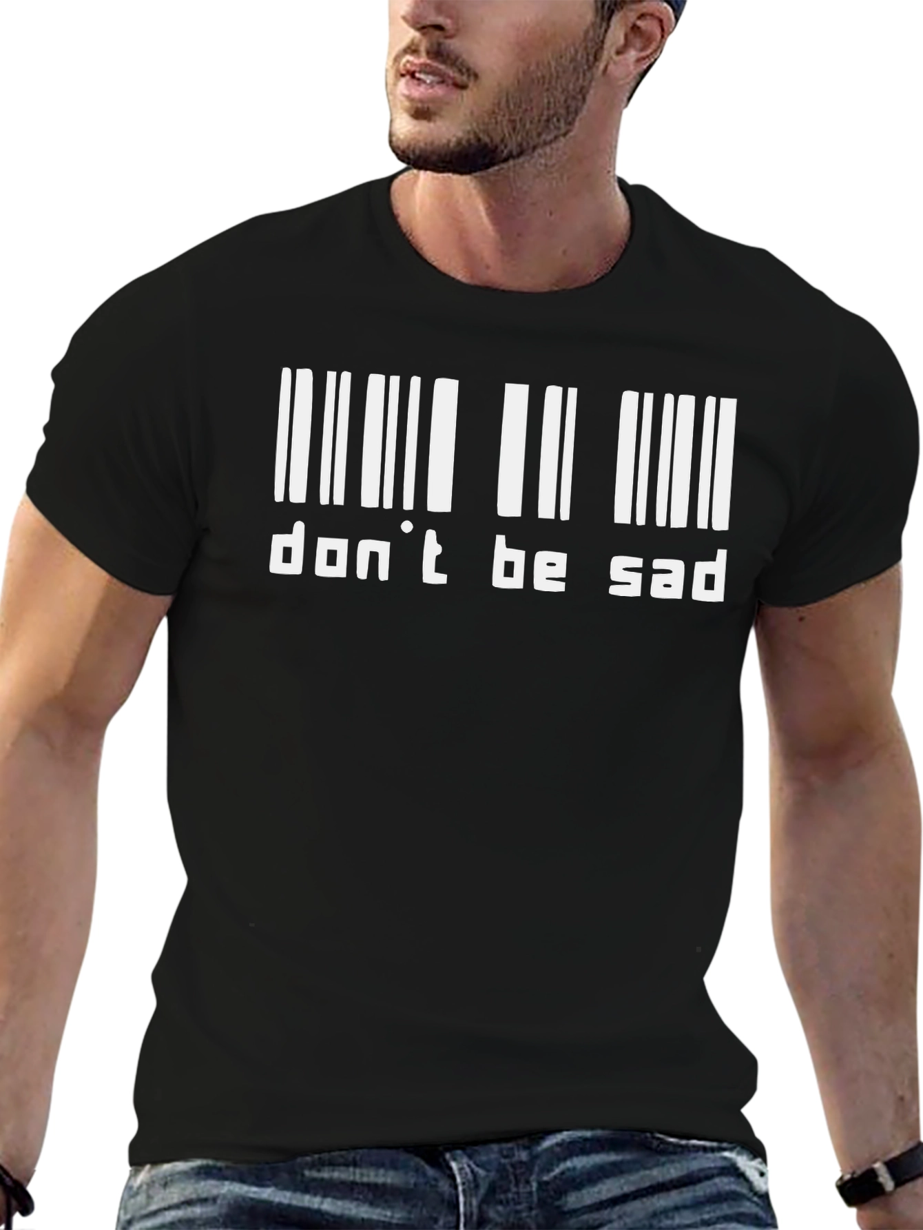 Dont Be Sad Graphic Tee - Black Casual T-Shirt