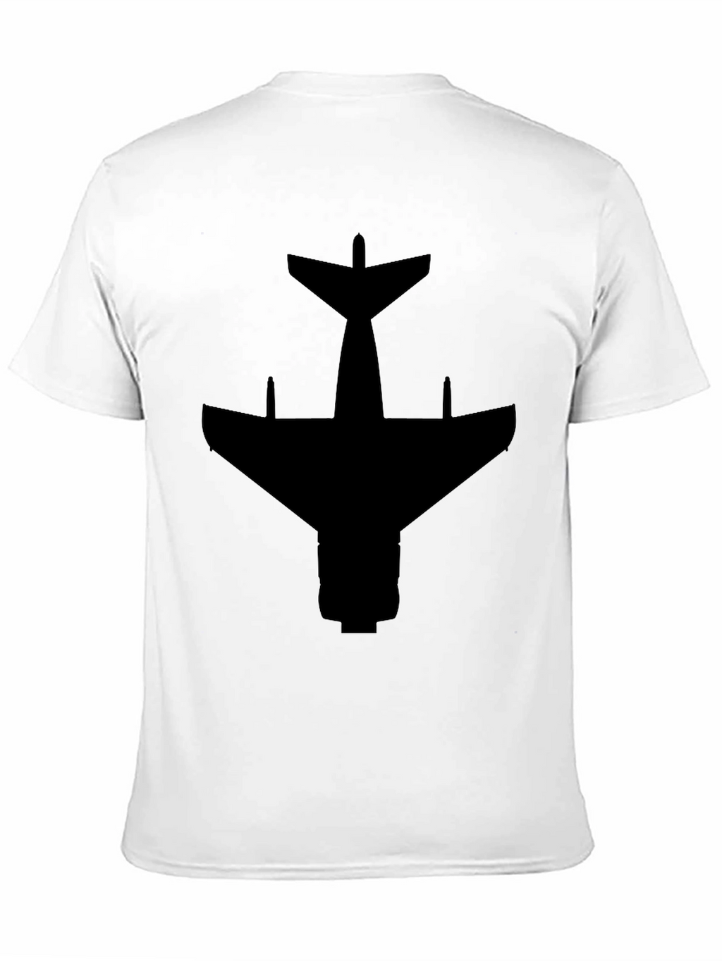 Airplane Silhouette Black T-Shirt