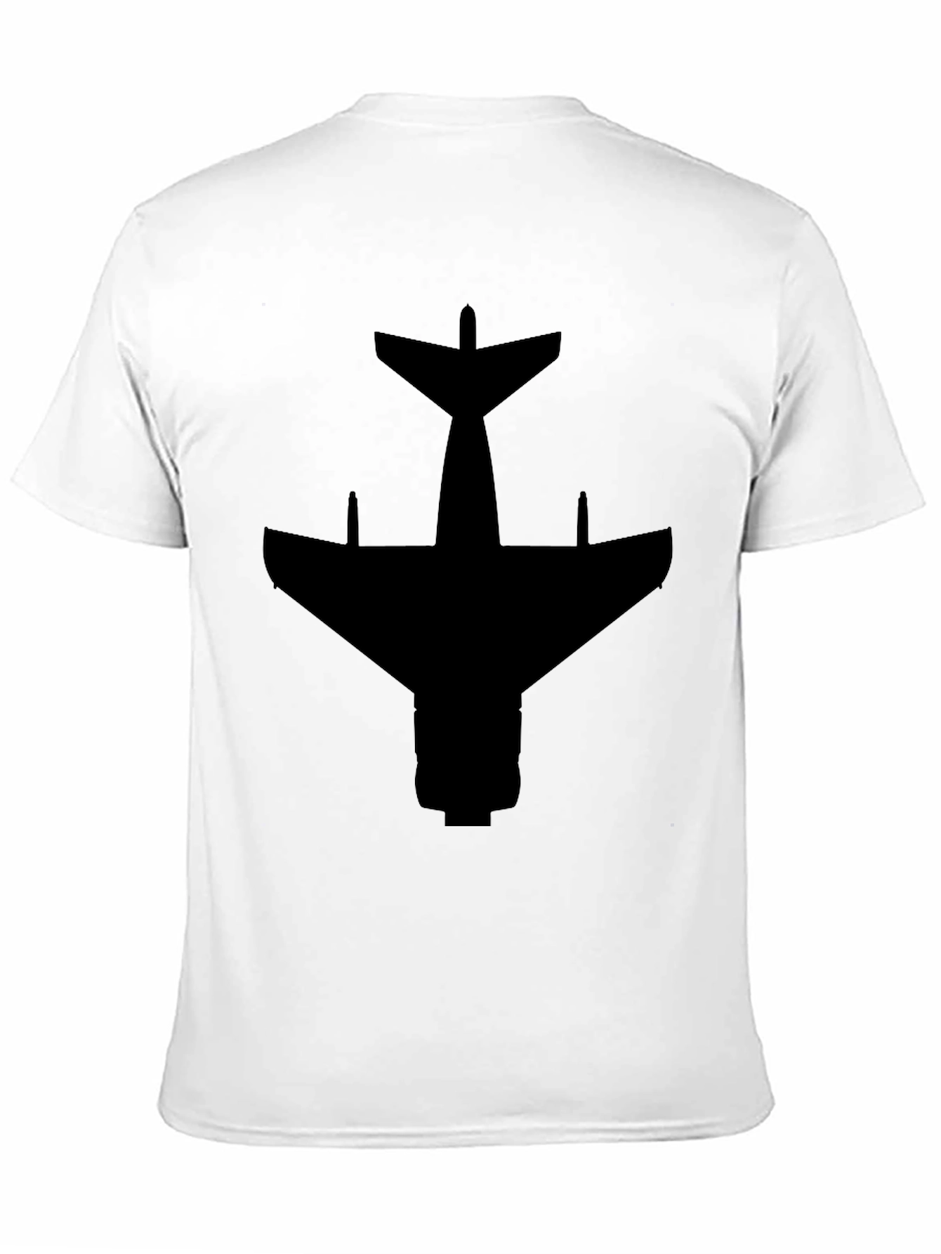 Airplane Silhouette Black T-Shirt